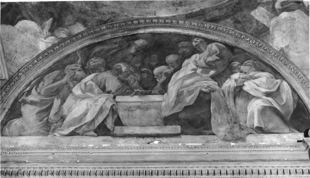 178-Giovanni Lanfranco-apostoli intorno al sepolcro vuoto della Madonna -Chiesa di Sant'Agostino in Campo Marzio, Roma  